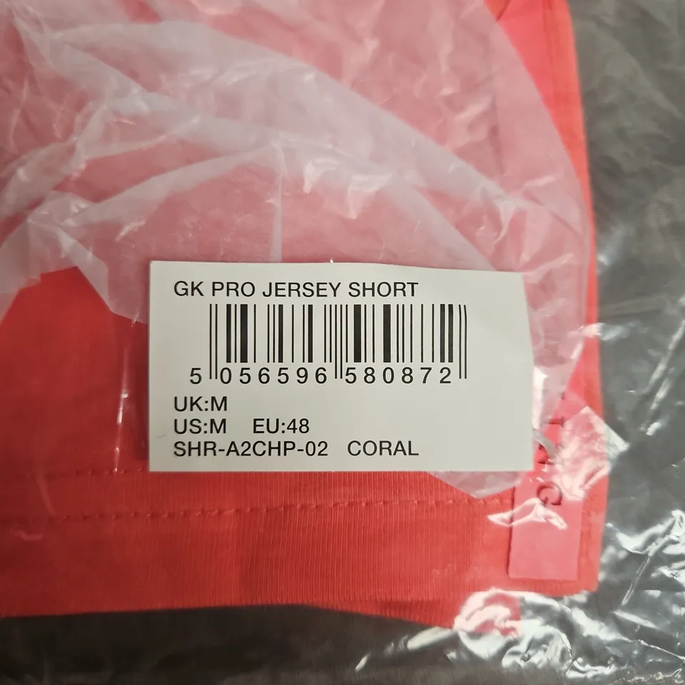 GK PRO JERSEY SHORT – CORAL, MEN’S UK M (THE GYM KING)