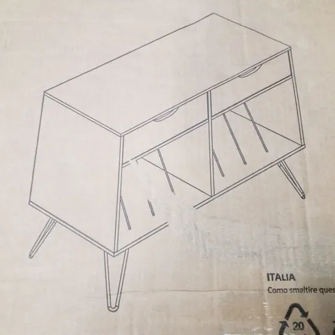 BOXED CONCORD SIDE TABLE WITH DRAWERS