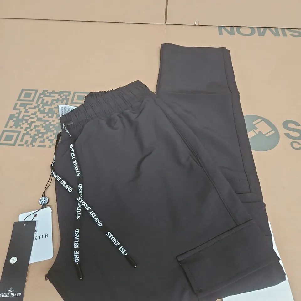 STONE ISLAND BLACK TRACK PANTS – UK SMALL (S) – MEN'S