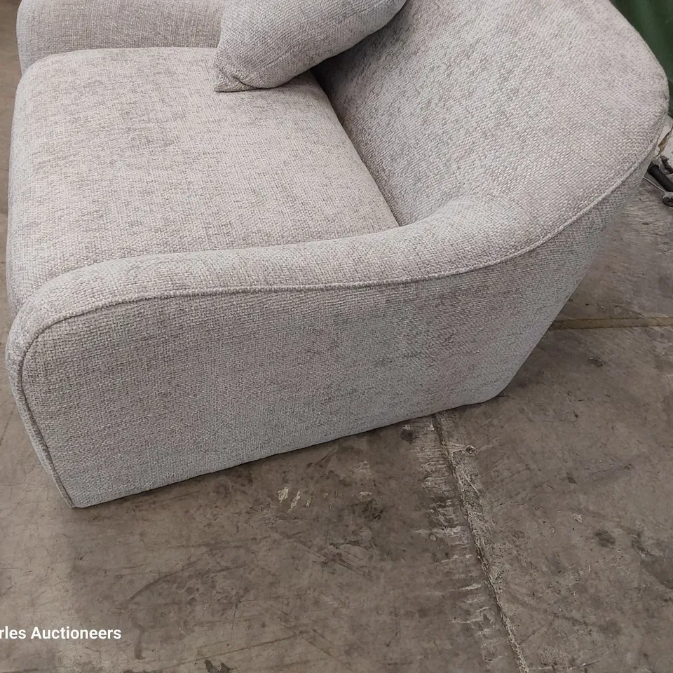 BRAND NEW DESIGNER JOPLIN SNUGGLER CHAIR HOPSACK DOVE FABRIC 