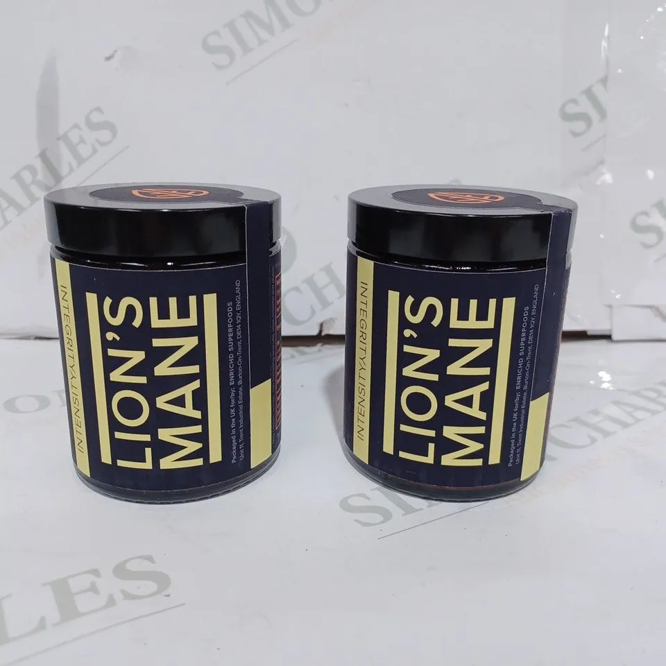LOT TO CONTAIN 2 X 70G ENRICHD LION'S MANE MUSHROOM POWDER, DUAL EXTRACT - 10:1 - COLLECTION ONLY