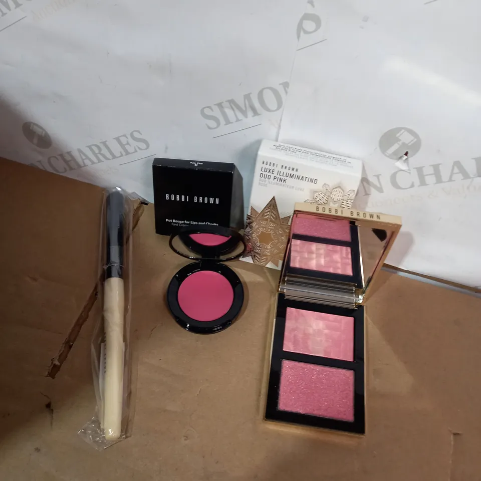 BOBBI BROWN SHEER POWDER BRUSH, POT ROUGE AND HIGHLIGHTING POWDER	