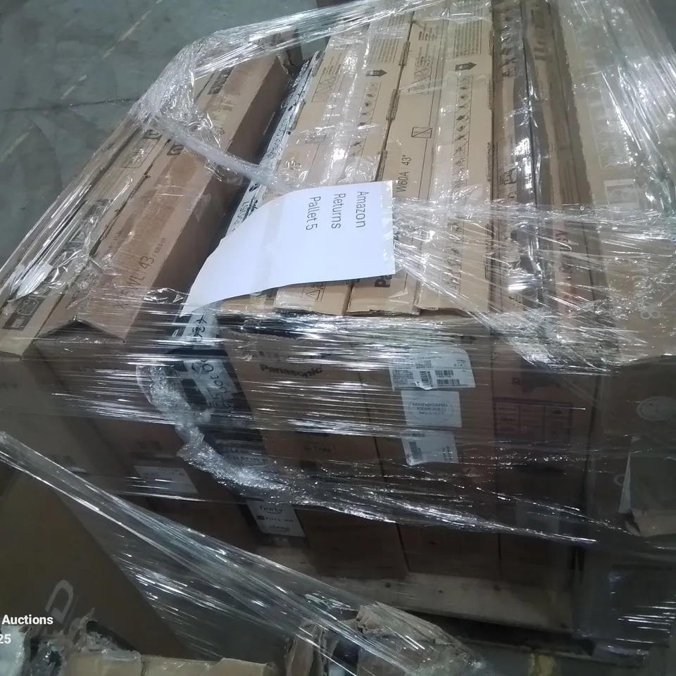 PALLET CONTAINING APPROXIMATELY 7 MIXED BRANDED TELEVISIONS SIZES VARY 