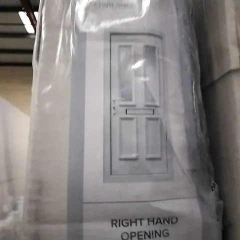 PVCU 4 PANEL GLAZED FRONT DOOR - RIGHT HAND OPENING 2055MM Γ 920MM