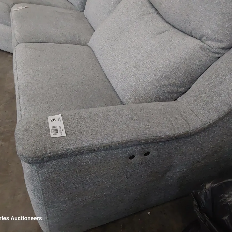 QUALITY BRITISH DESIGNER G PLAN FIRTH POWER RECLINING CORNER GROUP CAMBRIDGE GIRONA SMOKE FABRIC 
