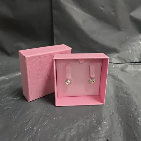 SWAROVSKI DROP EARRINGS – MINI CRYSTAL, PINK PRESENTATION BOX