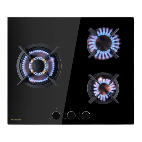 BOXED KLARSTEIN GAS HOB 60 CM 3 BURNER RING 