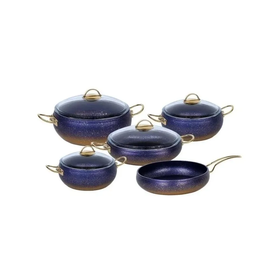 BOXED FAIRMONT PARK MIMI APPROXIMATELY 9 PIECE STONEWARE NON STICK COOKWARE SET (1 BOX)