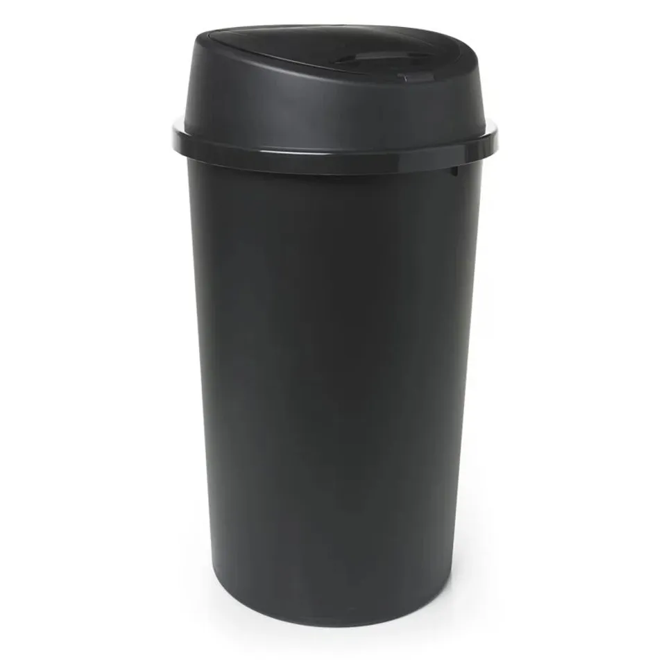 BOXED 50L PLASTIC TOUCH TOP WASTE BIN (1 BOX)