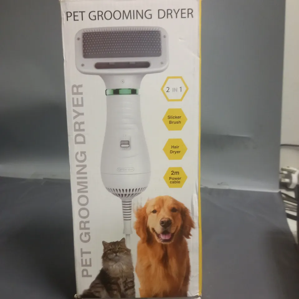 PET GROOMING DRYER BRUSH WHITE