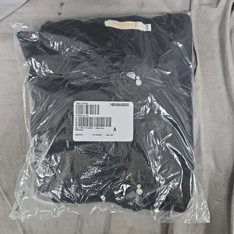 BAGGED MELISSA J FLOWER STUDDED CARDI IN BLACK - SMALL/MEDIUM