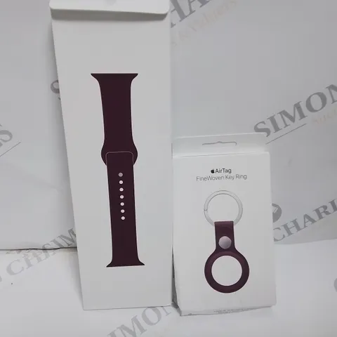 LOT OF 2 MULBERRY APPLE IPHONE ACCESSORIES INCLUDES KEY RING AND SPORTS BAND