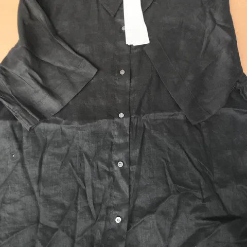 ARKET SHORT SLEEVE BUTTON-UP SHIRT IN BLACK SIZE LARGE