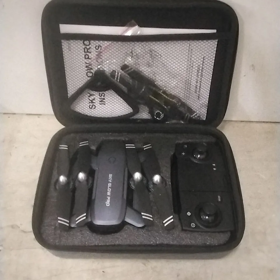 BOXED SKY GLOW PRO DRONE WITH STORAGE CASE 
