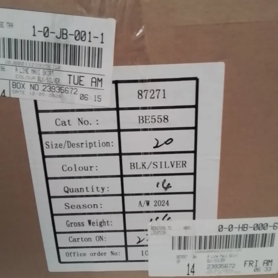 BOXED BRAND NEW APPROXIMATELY 14 SIMPLY BE MAXI SKIRT BLACK/SILVER SIZE 20