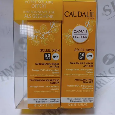 CAUDALIE SOIN SOLAIRE VISAGE ANTI-AGING SUNCARE SKINCARE SET 