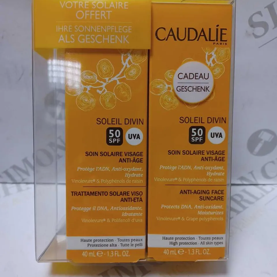 CAUDALIE SOIN SOLAIRE VISAGE ANTI-AGING SUNCARE SKINCARE SET 