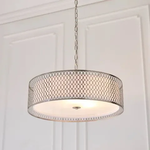 BOXED VOGUE TOINA 3 LIGHT PENDANT LIGHT - NICKEL (1 BOX)