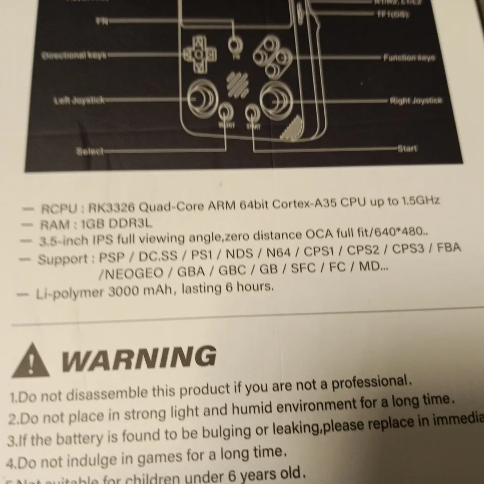 SEALED RG36 PRO HANDHELD GAME CONSOLE