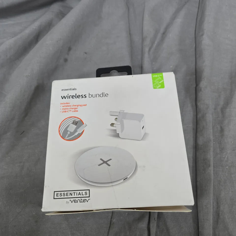 BOX OF APPROXIMATELY 15 ASSORTED ITEMS INCLUDING WIRELESS BUNDLE AND DESKTOP FAN 