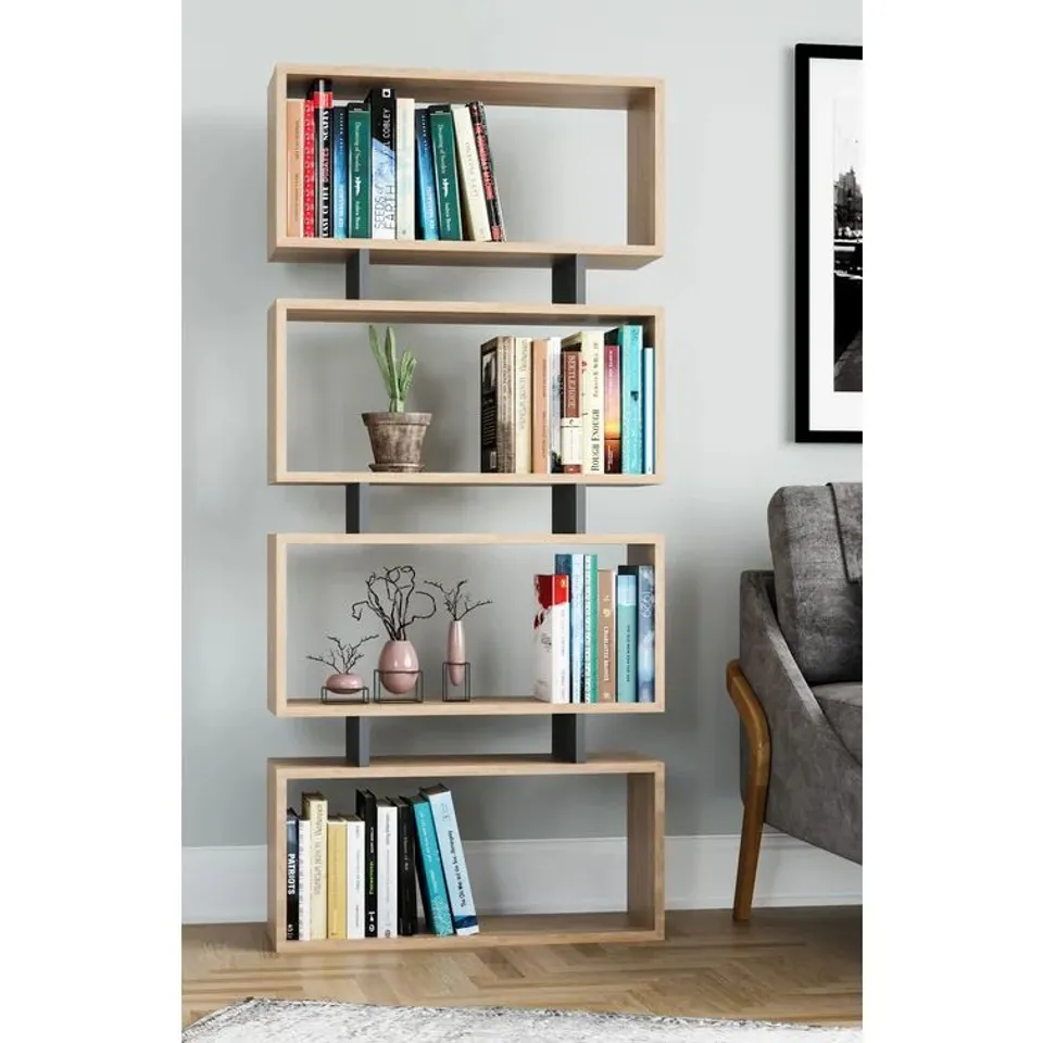 PRIESTLEY 161CM H X 72CM W GEOMETRIC BOOKCASE