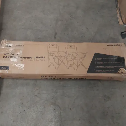 BOXED SET OF 2 VOYAGER PADDED CAMPING CHAIRS
