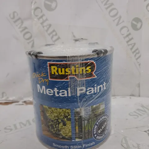RUSTINS METAL PAINT - BLACK 1LTR - COLLECTION ONLY