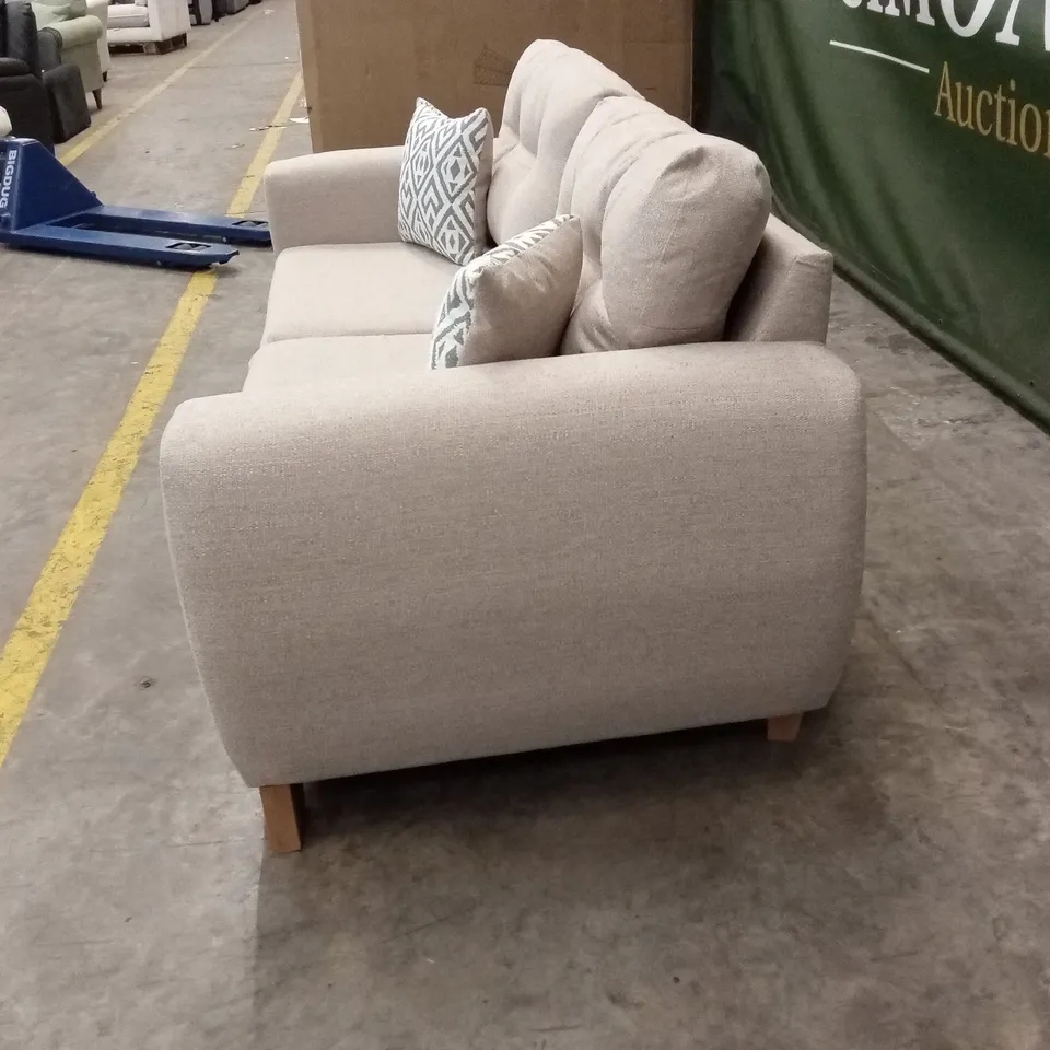 PRENT FABRIC 3 SEATER SOFA - NATURAL RRP £799