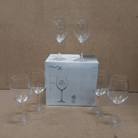 BOXED SET OF 6 NUDE STEMWARE DRINKING GLASSES