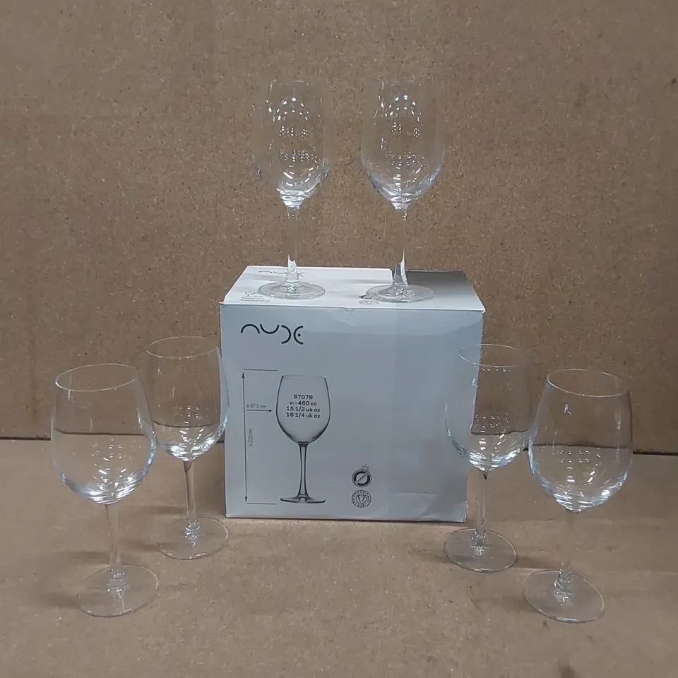 BOXED SET OF 6 NUDE STEMWARE DRINKING GLASSES