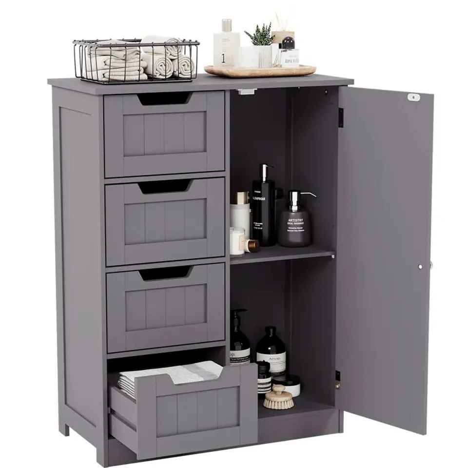 BOXED MILANO 60CM X 81CM FREE-STANDING CABINET - GREY (1 BOX)