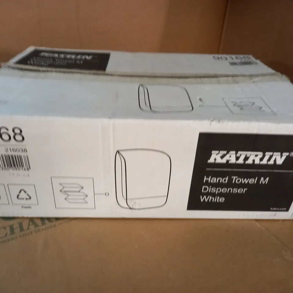 BOXED KATRIN HAND TOWEL M DISPENSER - WHITE