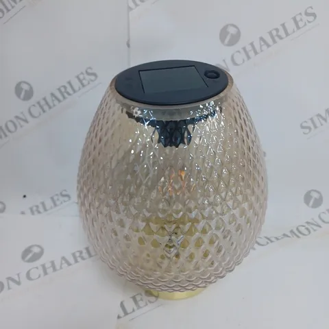 MY GARDEN STORIES TABLE TOP GLASS SOLAR LANTERN