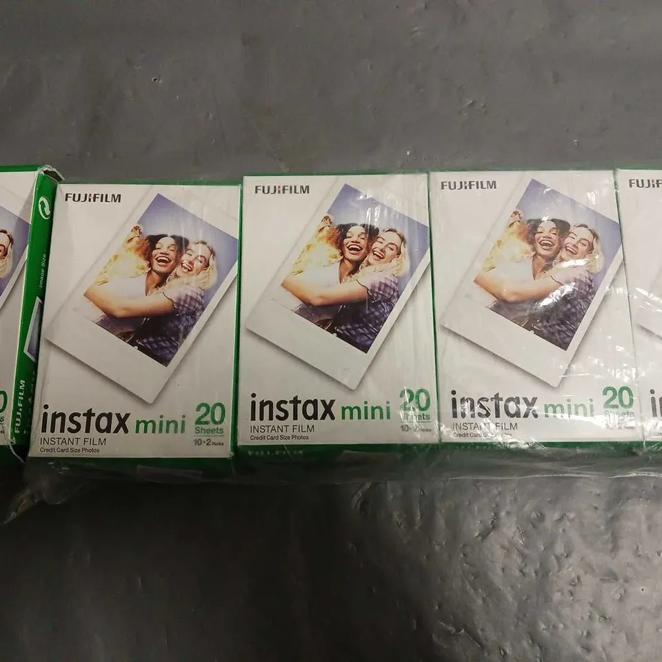 LOT OF 5 PACKS OF INSTAX MINI FILM 20-SHEETS