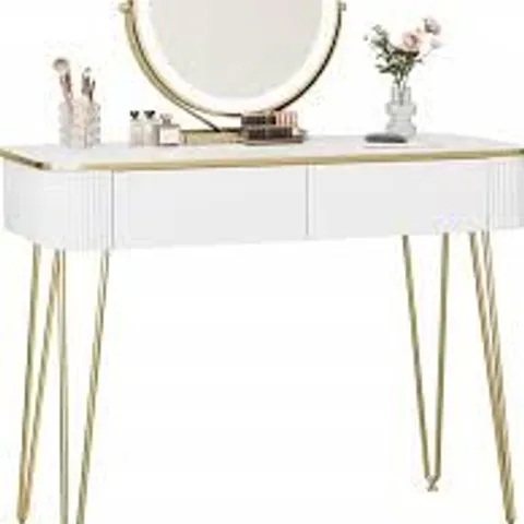 BOXED WOLTU DRESSING TABLE 110X140X40CM - WHITE (1 BOX)