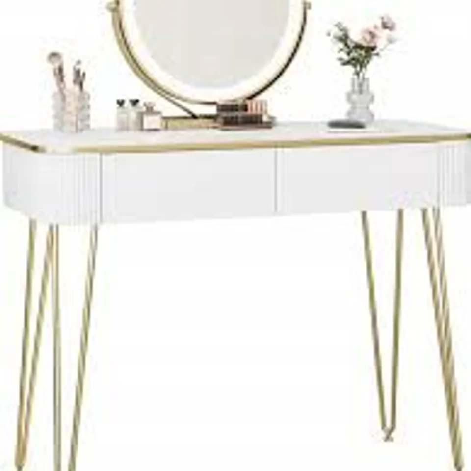 BOXED WOLTU DRESSING TABLE 110X140X40CM - WHITE (1 BOX)