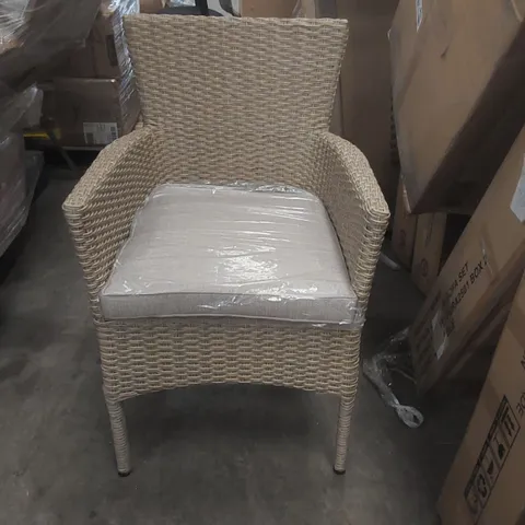 BOXED SET OF 4 TRUGARDEN RATTAN GARDEN DINING CHAIRS