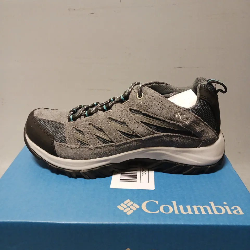 BOXED PAIR OF COLUMBIA WOMEN'S CRESTWOOD HIKING SHOES, GREY - UK SIZE 5