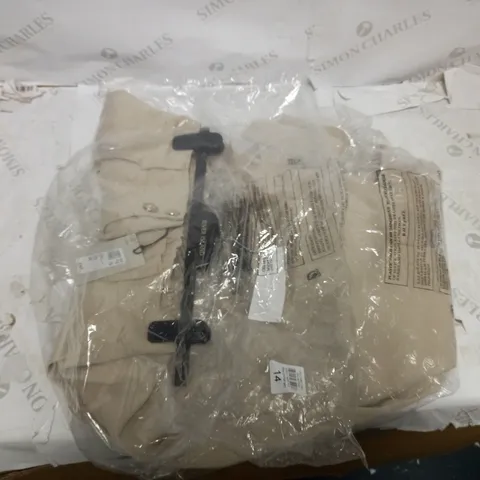 RIVER ISLAND 80S UTILITARIANS BEIGE UK 14