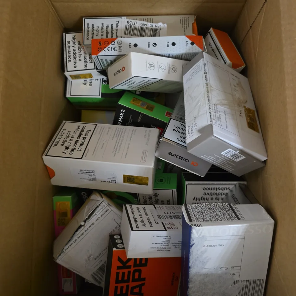 APPROXIMATELY 15 ASSORTED E-CIGARETTE PRODUCTS TO INCLUDE - ELFBAR, ASPIRE, VAPORESSO ETC 