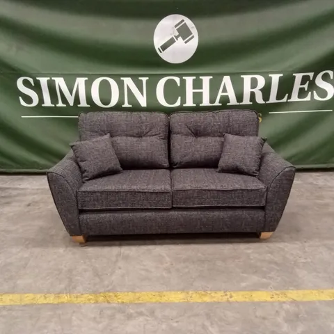HALSTOW 2 SEATER FABRIC SOFA - CHARCOAL