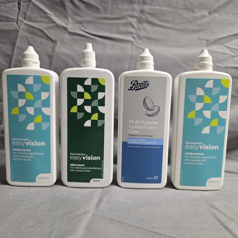 APPROXIMATELY 20 ASSORTED CONTACT LENS CARE PRODUCTS TO INCLUDE BOOTS, EASY VISION, ETC