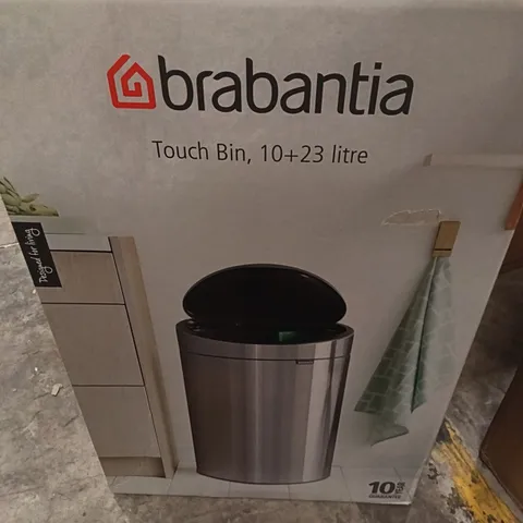 BOXED BRABANTIA TOUCH BINN10+23 LITRE