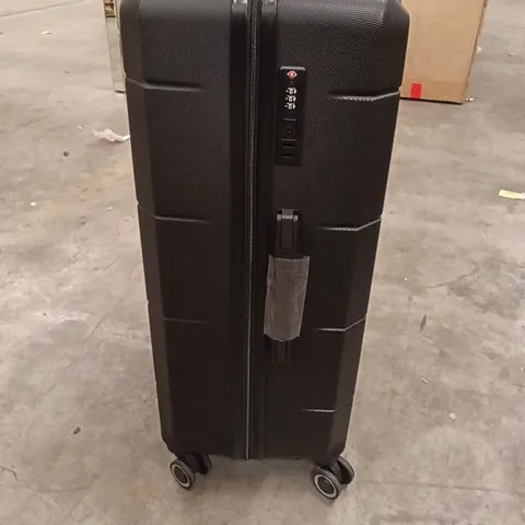 UNBOXED KEPLIN LUGG 28 INCHES LIGHTWEIGHT DESIGN TRAVEL SUITCASE BLACK COLOUR WITH WHEELS AND LOCK NUMBERS 