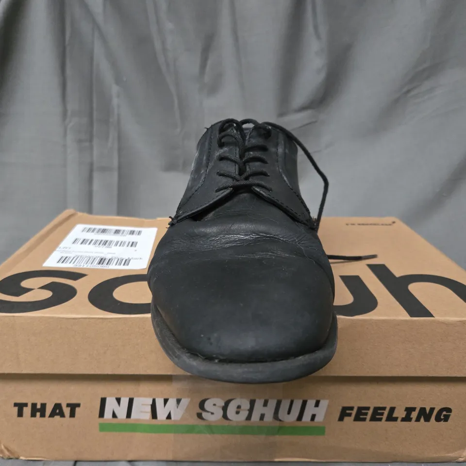 SCHUH REILLY FORMAL DERBY SHOES - BLACK - SIZE 10