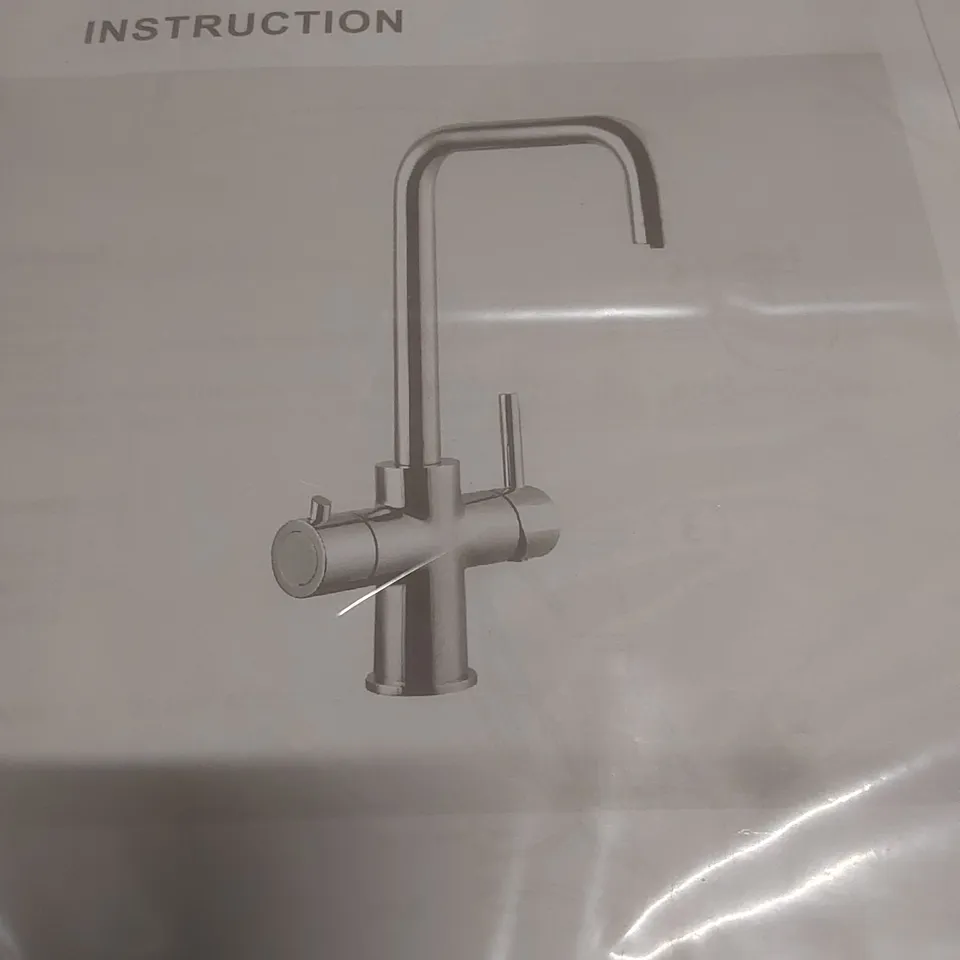 BOXED BRUSHED NICKEL KITCHEN MIXER BOILING WATER TAP