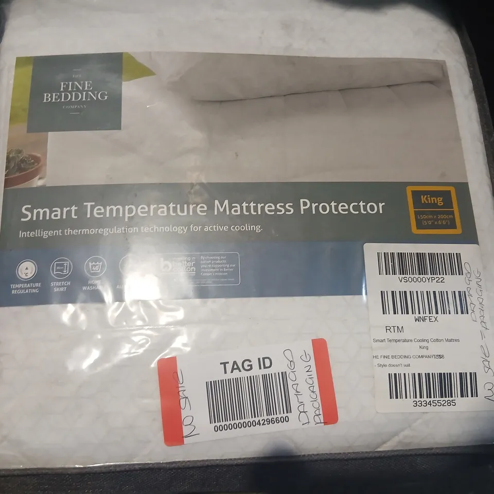 FINE BEDDING COMPANY SMART TEMPERATURE MATTRESS PROTECTOR – KING SIZE (150X200 CM)
