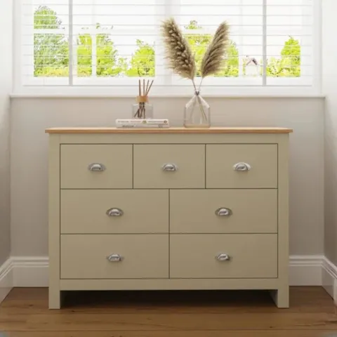 BOXED GFW LANCASTER 7 DRAWER MERCHANTS CHEST OF DRAWERS (2BOXES)