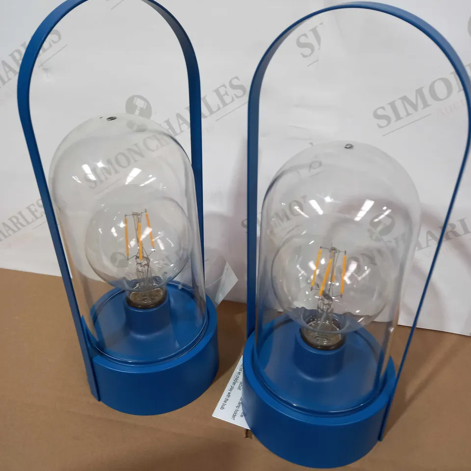 BUNDLEBERRY BY AMANDA HOLDEN SET OF INDOOR/OUTDOOR LAMPS - DEEP BLUE