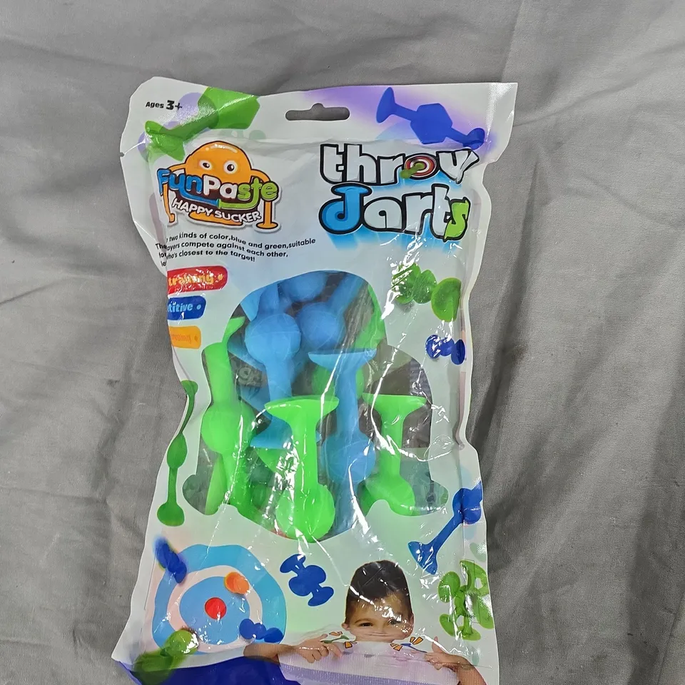 CHILDREN'S SUCTION-DART GAME SET – BLUE & GREEN, AGES 3+, SEALED PACKAGING